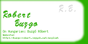 robert buzgo business card