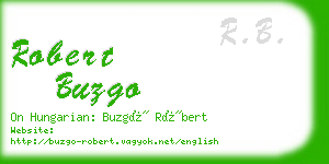 robert buzgo business card